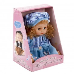 Моята любима музикална кукла от Happytoys с Къдрици и моряшка рокля