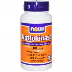NOW Nattokinase 100 мг, 120 капсули