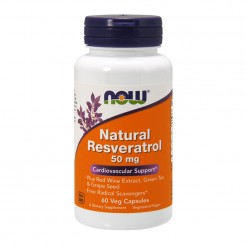 NOW - Natural Resveratrol 50 МГ, 60 Капсули