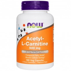 NOW Acetyl L-Carnitine 500mg, 100 caps