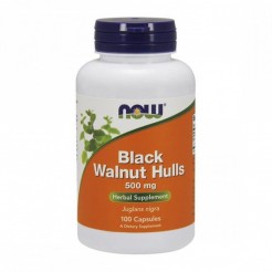 NOW Black Wallnut Hulls (Люспи от Черен Орех) 500mg, 100 caps