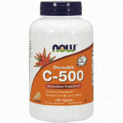 NOW- Витамин C-500 Chewable Orange - 100 капсули