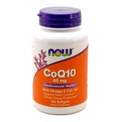 NOW CoQ10 + Omega 3 60mg, 30 Softgels