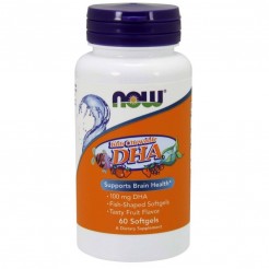 NOW DHA 100mg Kids Chewable 60 softgels