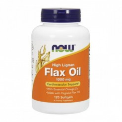 NOW Flax Oil (High Lignan) 1000mg, 120 softgels