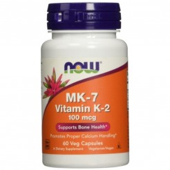 NOW MK-7 Vitamin K-2 100 МКГ, 60 Капсули