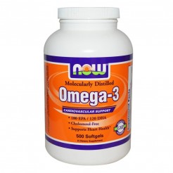 NOW Omega-3 1000 МГ, 500 Дражета
