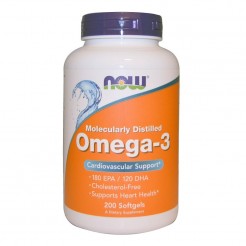 NOW Omega-3 1000 МГ, 200 Дражета