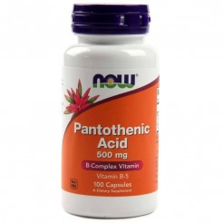 NOW Витамин B-5 (Pantothenic Acid) 500 МГ, 100 Капсули