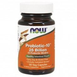 NOW Probiotic-10 - 25 Billion, 50 Капсули