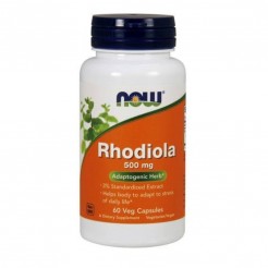 NOW Rhodiola 500 МГ, 60 Капсули