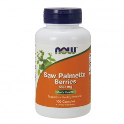 NOW Saw Palmetto Berries 550 МГ, 100 Капсули
