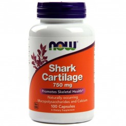 NOW Shark Cartilage (Хрущял от акула) 750 МГ, 100 Капсули