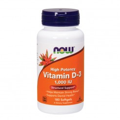 NOW Витамин D-3 1000 IU, 180 Дражета