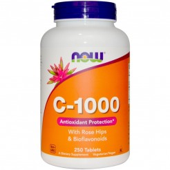 NOW Витамин C-1000, 250 Таблетки