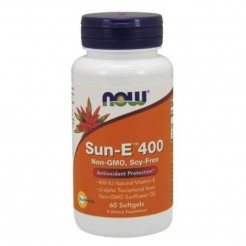 NOW Витамин E-400 IU (Sun-E) 60 Дражета