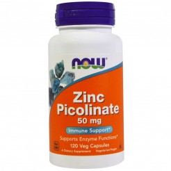 NOW Zinc Picolinate 50 МГ, 120 Капсули