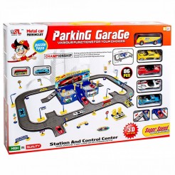 Паркинг писта 86 части - Комплект за игра с 5 колички