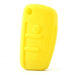 Жълт силиконов калъф за ключ за Audi