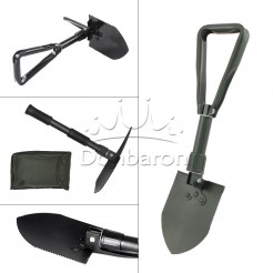 Многофункционална сгъваема лопата 3в1: Малка лопатка, кирка и трион + Удобен калъф за съхранение