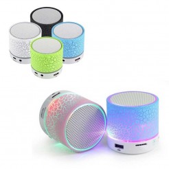 Mini Bluetooth Speaker с LED светлини, MP3 плейър, стерео саунд, DC5V/ AUX, TF карта, USB
