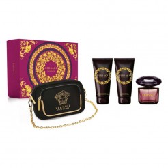 Versace Crystal Noir ( EDT 90ml + 100ml Body Lotion + 100ml Bath & Shower Gel + чанта ) дамски подаръчен комплект