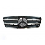 Хром/черна решетка за Mercedes CLK класа C208 1997-2002