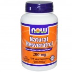 NOW Natural Resveratrol 200 МГ, 120 Капсули