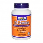 NOW Tri-Amino (Arginine/Ornitine/Lysine), 60 Капсули