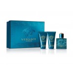 Versace Eros ( EDT 50ml + 50ml Bath & Shower Gel + 50ml After Shave Balm ) мъжки подаръчен комплект 2015г.