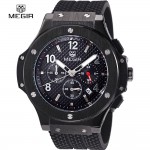 Мъжки спортен часовник Megir с черен дисплей  - 1