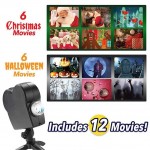 Проектор Window Projector с 12 тематични видеа за Хелоуин и Коледа - 3