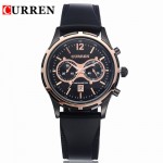 Мъжки часовник Curren Fashion Lux черен дисплей - 1