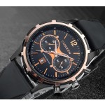 Мъжки часовник Curren Fashion Lux черен дисплей - 7
