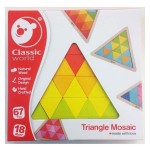 Дървена триъгълна мозайка Classic World за научване на цветовете и формите - 7