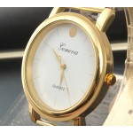 Дамски часовник Geneva Lady Gold с бял дисплей - 2