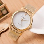 Дамски часовник Geneva Lady Gold с бял дисплей - 9