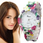 Дамски часовник Geneva Flower - бял - 10