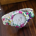 Дамски часовник Geneva Flower - бял - 7