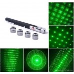 Зелен лазер писалка с 5 приставки - 1
