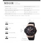 Мъжки спортен часовник Megir с черен дисплей  - 12