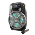 Feiyipu ES-12 12" Преносима Bluetooth Караоке тонколона с безжичен микрофон, цветомузика и дигитален дисплей - 2