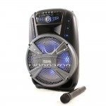 Feiyipu ES-12 12" Преносима Bluetooth Караоке тонколона с безжичен микрофон, цветомузика и дигитален дисплей - 6