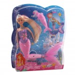 Кукла Русалка Defa Lucy със светеща опашка и Делфин - 4