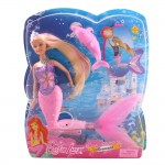 Кукла Русалка Defa Lucy със светеща опашка и Делфин - 5
