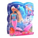 Кукла Русалка Defa Lucy със светеща опашка и Делфин - 1