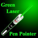 Зелен лазер писалка с дискотечна приставка и батерии  - 1