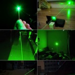 Зелен лазер писалка с дискотечна приставка и батерии  - 7