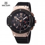 Мъжки спортен часовник Megir с черен дисплей  - 1