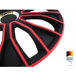 Декоративни тасове PETEX 16" Voltec pro black/red, 4 броя - 4